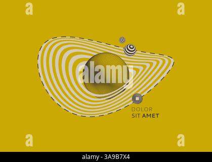 Cosmic art. Abstract background. 3D vector illustration for cover, card, poster, flyer, badge, print for t-shirt, patch or banner. Stock Vector