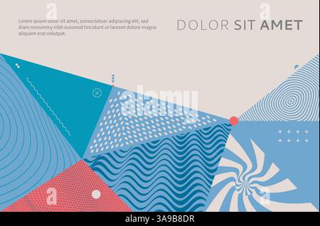 Backgrounds with abstract geometric pattern. Cover design template. Vector illustration. Can be used for advertising, marketing or presentation. Stock Vector