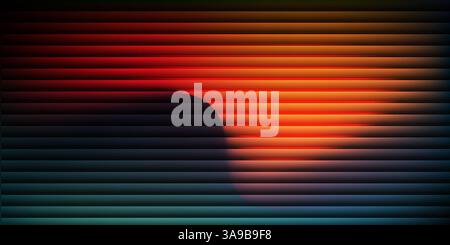 Texture featuring vibrant gradient shades with bright, smooth, fluted vertical lines. Bold and dynamic futuristic neon design seamlessly blending Stock Vector
