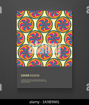 Abstract swirl background. Cover design template. Vector illustration. Stock Vector