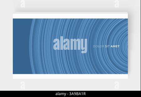 Abstract circular background with many thin lines. Many random circle with noise effect. Cover design template. Vector illustration for advertising, m Stock Vector