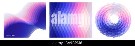 Sphere. Digital wave with dynamic effect. Abstract background. 3d vector illustration made of various overlapping elements. Modern screen design. Appl Stock Vector