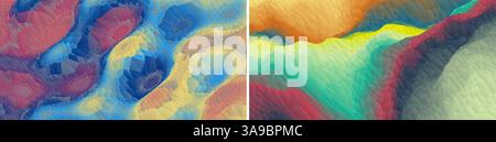Colorful wallpaper in modern style. Polygonal mosaic with colour gradient. Texture of oil paint. Creative background with polygonal pattern. 3D vector Stock Vector