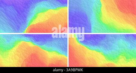 Polygonal mosaic with colour gradient. Abstact creased texture.  Creative background with polygonal pattern. 3D vector illustration for brochure, post Stock Vector