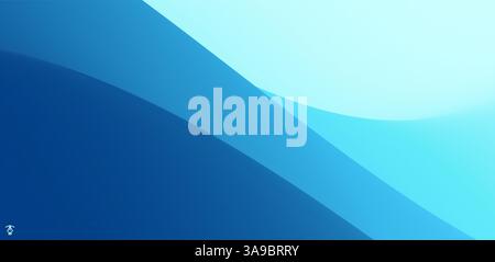 Blue abstract background. Water surface. Sky with clouds. Landscape with mountains. Vector illustration for design. Stock Vector