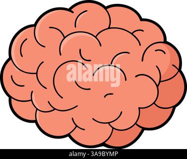 Vector illustration of human brain cartoon isolated Stock Vector Image ...