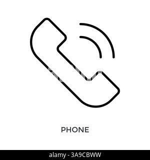 Phone Icon Outline Style. Vector Illustration For Graphic Design Stock Vector