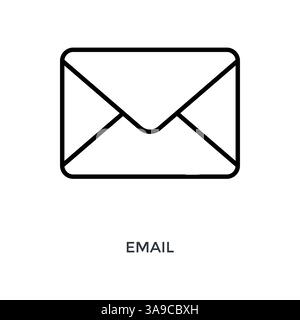 Email Icon Outline Style. Vector Illustration For Graphic Design Stock Vector