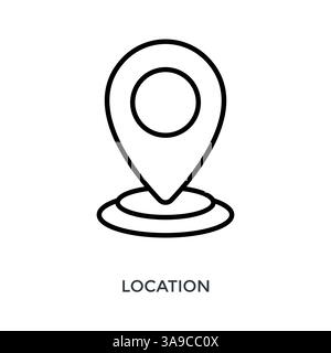 Location Icon Outline Style. Vector Illustration For Graphic Design Stock Vector