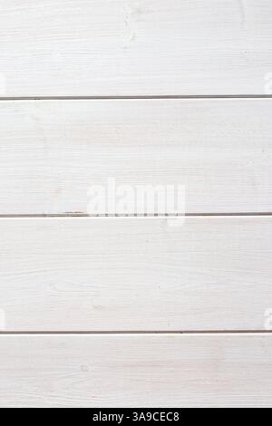 Whitewash wooden shiplap cladding background backdrop. Painted wooden surface background concept. Stock Photo