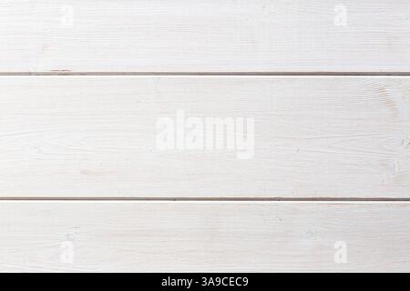 Whitewash wooden shiplap cladding background backdrop. Painted wooden surface background concept. Stock Photo