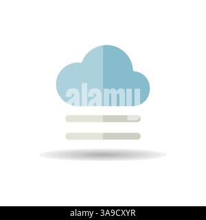 Fog and cloud vector icon. Meteorology sign. Graph symbol for travel, tourism and weather web site and apps design, logo, app, UI Stock Vector