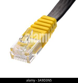 RJ45 Ethernet Cable Isolated on White Stock Photo