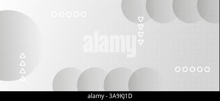 Trendy geometric background with transparent spheres Stock Vector