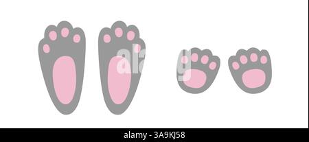 Bunny footprint vector illustration Stock Vector