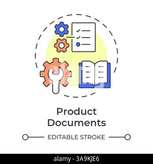 Product documents multi color concept icon Stock Vector