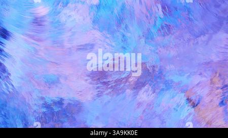 Vivid hues of blue and purple blend seamlessly, resembling ocean waves in motion. This artwork captures a tranquil yet dynamic atmosphere, evoking fee Stock Photo