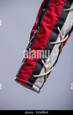 Gambeson Sleeve with Leather Lacing Stock Photo