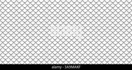 Shingles roof seamless pattern. House roof tile texture. Geometric shape design. Metal construction grid. Fish scales. Vector illustration isolated on Stock Vector