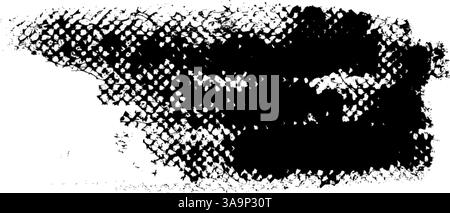 Paint distress brush strokes dirty grunge vector illustration set. Stock Vector