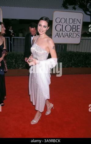 angelina jolie 1998 golden globes dress Angelina Jolie Wins Best Supporting Actress Mini-Series or TV Movie