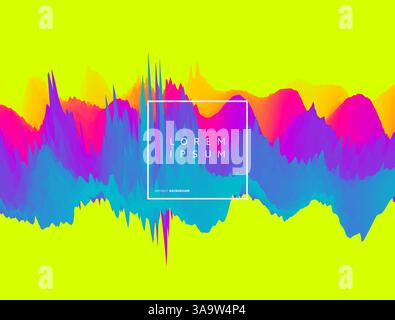 Abstract waveform background. 3d technology style. Vector illustration with sound waves. Stock Vector