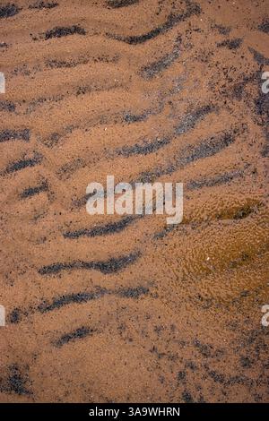 Sand texture. Sandy beach for background. Natural sand stone texture background. sand on the beach as background. Wavy sand background for summer desi Stock Photo