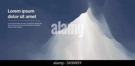 Sky with clouds. Sun rays bursting through the clouds. 3d vector Illustration. Stock Vector