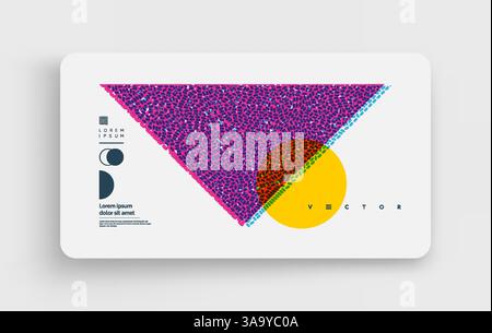 Modern futuristic graphic. Composition of a modern art style. Abstract background for presentation, cover, report, annual, brochure, flyer or poster. Stock Vector