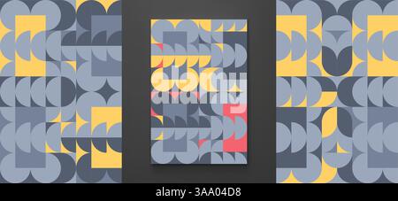 Abstract geometric design. Vector illustration. Pattern can be used as a template for brochure, annual report, magazine, poster, cover, presentation, Stock Vector