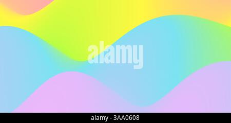 Abstract wavy background with modern gradient colors. Trendy liquid design. Motion sound wave. Vector illustration for banners, flyers and presentatio Stock Vector