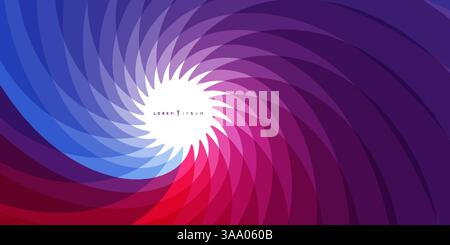 Abstract background with dynamic effect. Rotation and swirling movement. Modern screen design for mobile app and web. 3d motion vector Illustration fo Stock Vector
