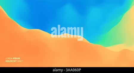 Abstract background with dynamic effect. Creative design poster with vibrant gradients. Vector illustration for advertising, marketing, presentation. Stock Vector