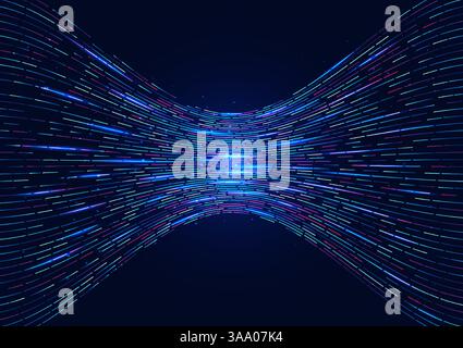 Big data technology represents the exchange of digital coded information, it is an innovation in cyber information transmission, it is future informat Stock Vector