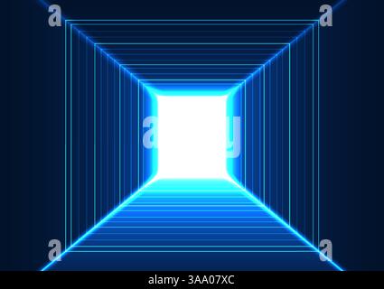 Technology background, gradient square shape, digital database access through network, vector illustration, poster, wallpaper Stock Vector