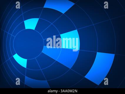 Abstract technology background. Connected curves form a technology tunnel. Suitable for technology work, wallpaper, poster, digital file work. Stock Vector