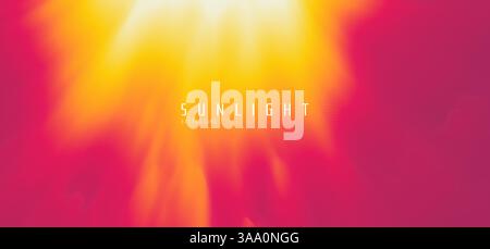 Explosion. Solar or stellar radiation. Background with blur effect. Vector illustration for banner, flyer, brochure, booklet, presentation or website. Stock Vector