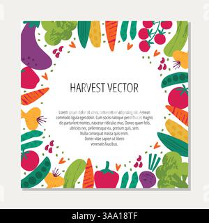 Harvest flat vector banner template Stock Vector