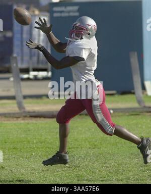 Vince Mays  is the area's top high school football player.  He plays both running back on offense and strong safety on defense for the top-ranked Hiram Johnson high school team.  He is also a good student in the classroom.  Tuesday, September 25, 2001 he was in Ryan Laird's history class prior to going to football practice where he went through a series of defensive drills.  He was working on being able to read the moves of the opposing quarterback in order to be in position to make an interception.  Sacramento Bee/Jay Mather  The Sacramento Bee/ZUMA Press Stock Photo