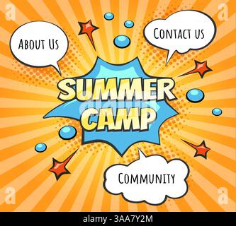 Summer camp invitation Stock Vector