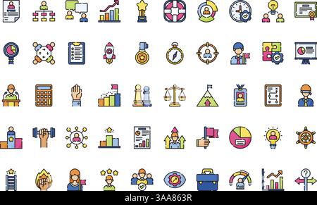 Leadership icons High-Quality Vector Icons Collection with Editable Stroke. Ideal for Professional and Creative Projects Stock Vector