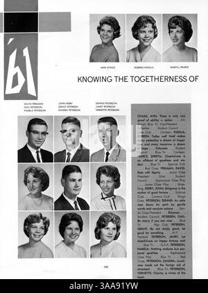 The 1961 'Echowan' yearbook from St. Louis Park High School highlights