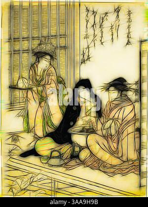 Kitagawa Utamaro. Love in Rain, Snow and Hail (Ame yuki