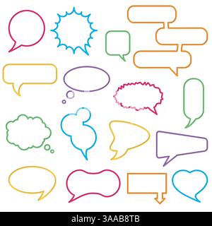 Blank empty speech bubbles for infographics vector illustration Stock Vector