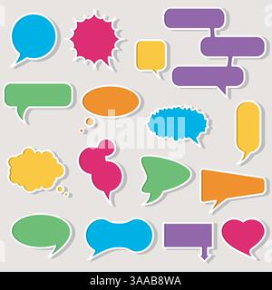 Blank empty speech bubbles for infographics vector illustration Stock Vector