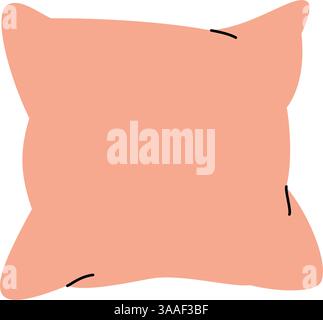 Orthopedic pillow. Plump pillow for sleeping. Vector illustration. Stock Vector