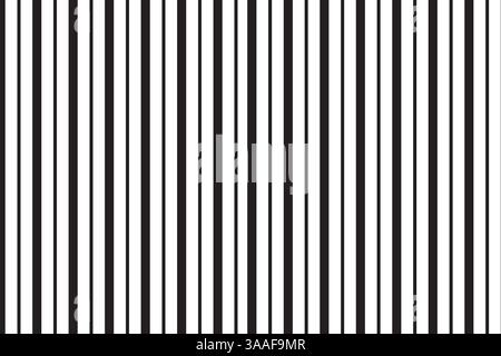 Vertical stripe pattern. Simple black lines. White spaced columns. Vector minimal design. Stock Vector
