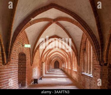 Cloister in Havelberg's St Mary's Cathedral, Brick Gothic, Hanseatic town of Havelberg, Saxony-Anhalt, Germany, Europe Stock Photo