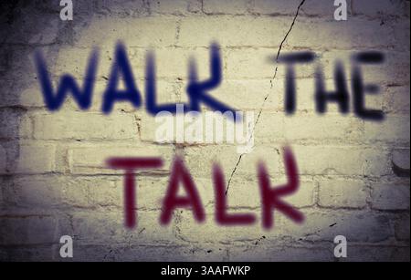 Walk The Talk Concept Stock Photo