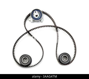 Still Life Belt and roller. Isolate on white background Stock Photo